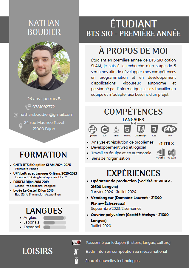Mon CV